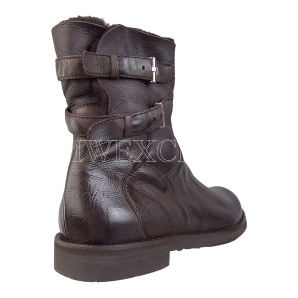 CESARE PACIOTTI SHEARLING LEATHER BOOTS ITALIAN DESIGNER MENS SHOES main image 4